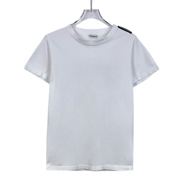 Balenciaga White Round-Neck Short-Sleeved T-Shirt Size S - Picture 1 of 7